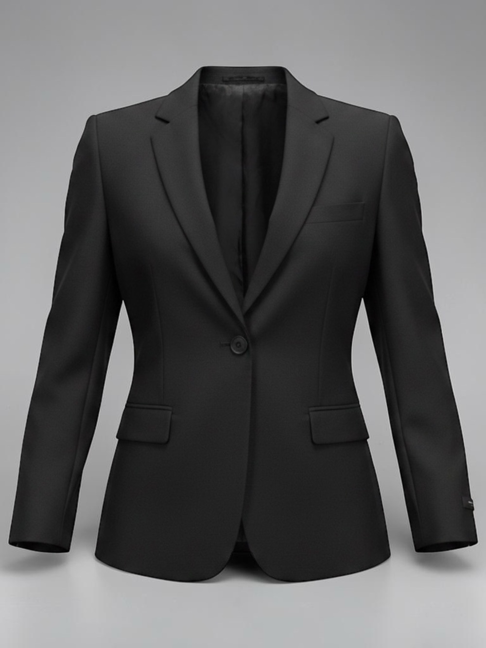 Marc New York Black Single-Button Tailored Blazer